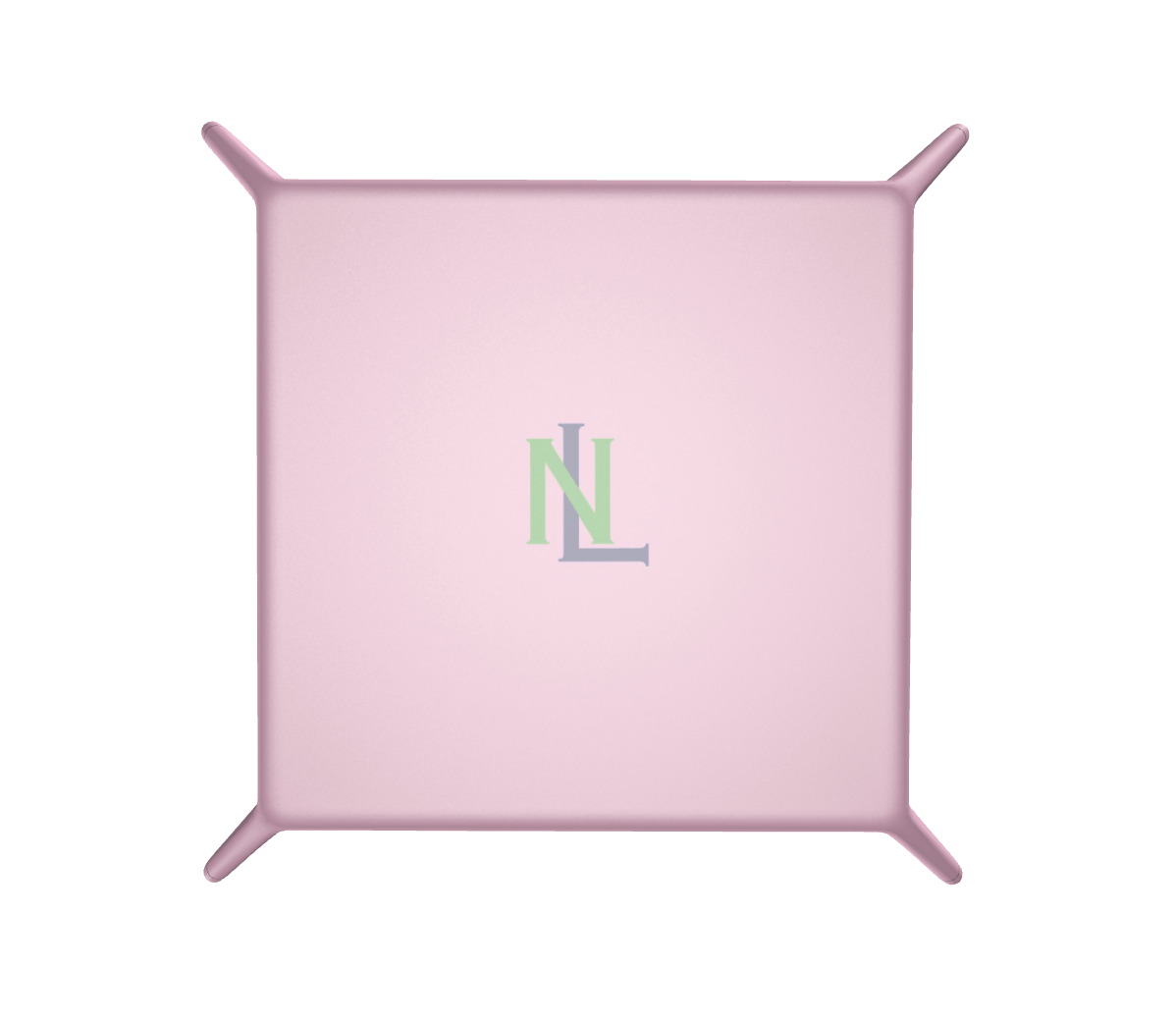 Hand Illustrated Nantucket Leather Trinket Tray in Pink and Blue