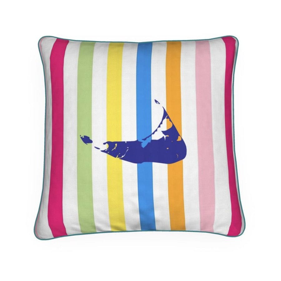 Nantucket Island Summer Stripe Pillow