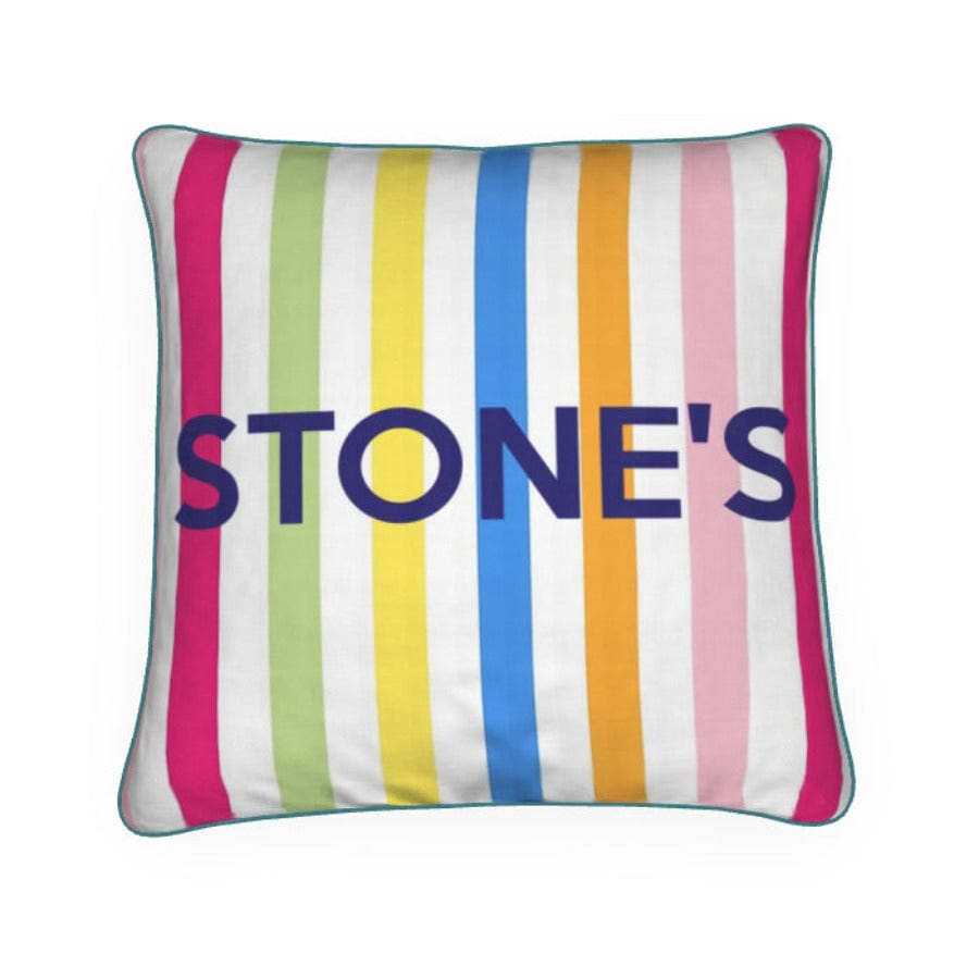 Stone's Beach Summer Stripe Pillow