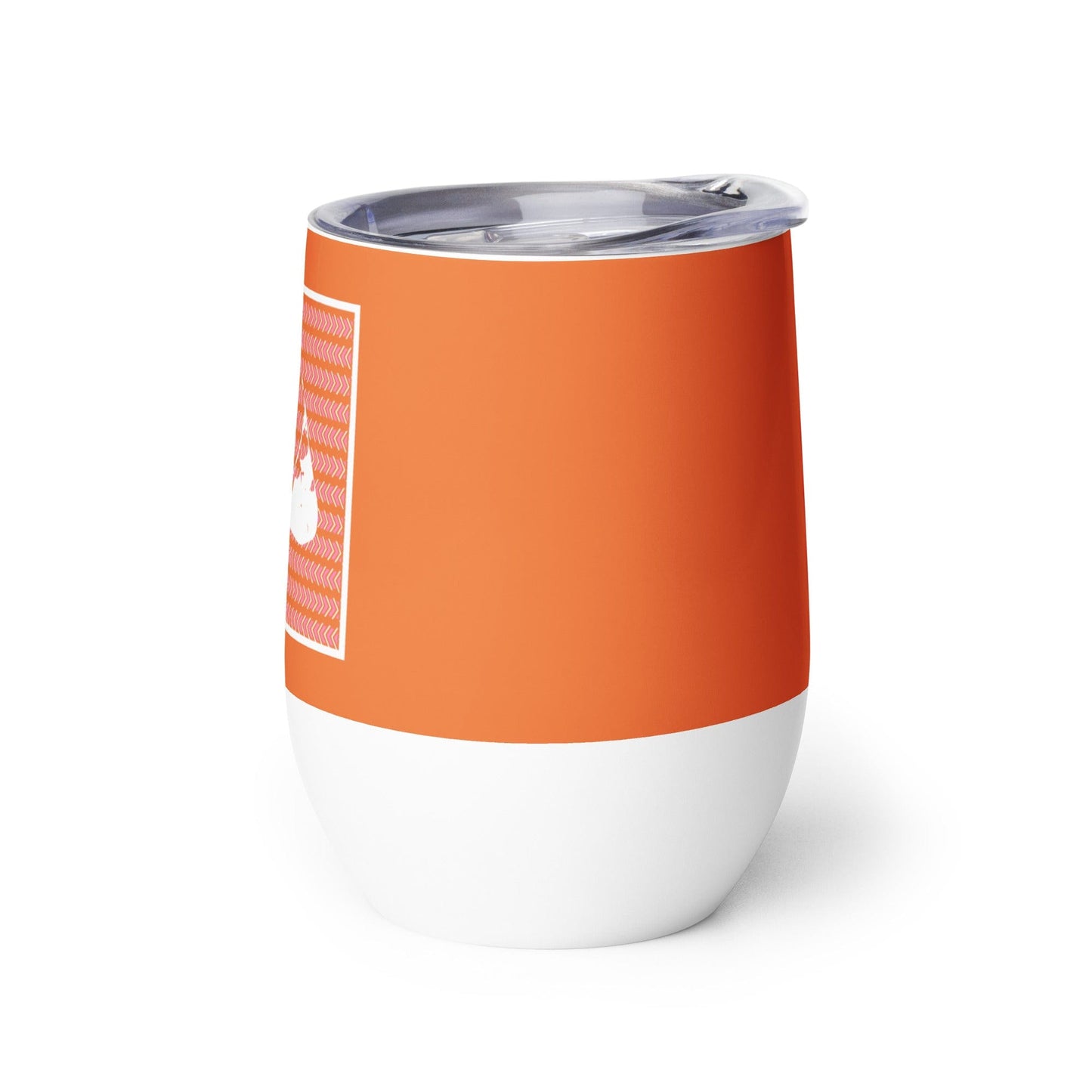 Nantucket Wine Tumbler in Pink and Orange