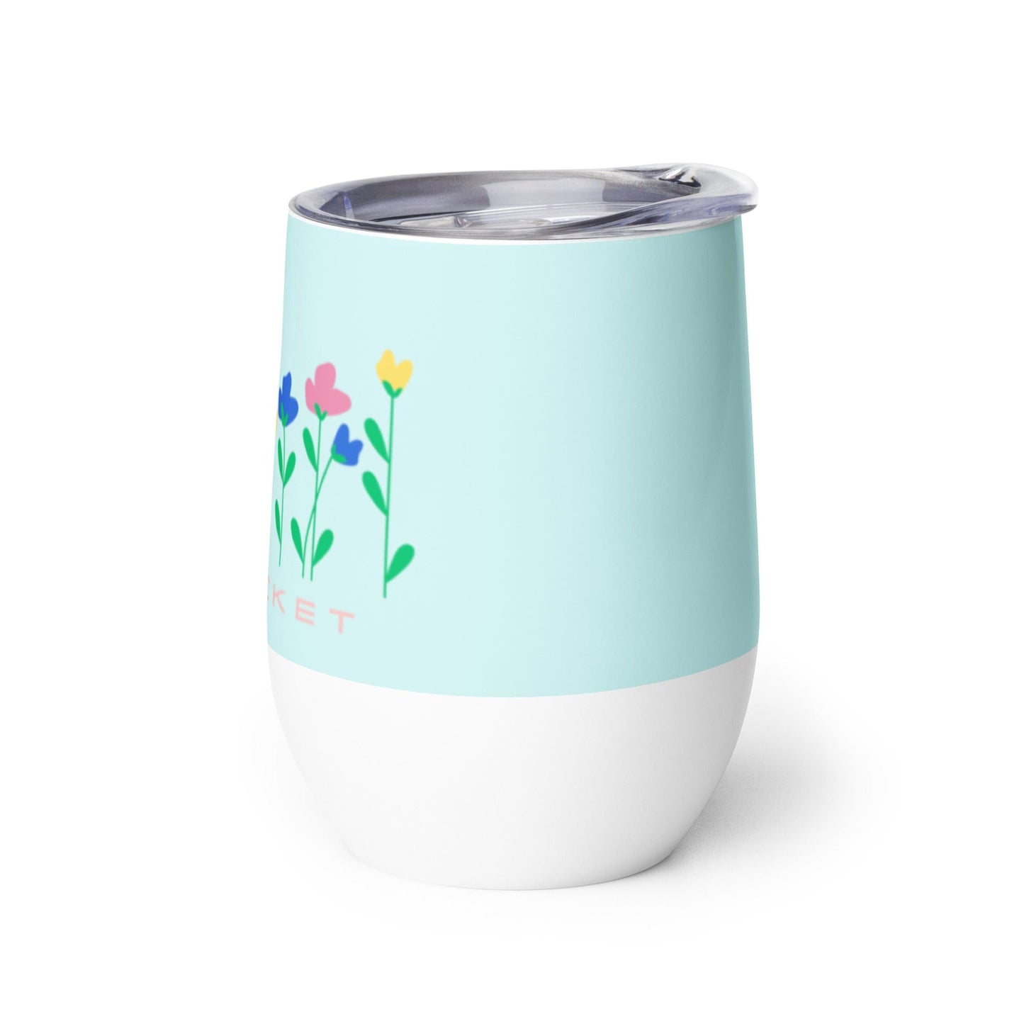 Nantucket Flowers Wine Tumbler