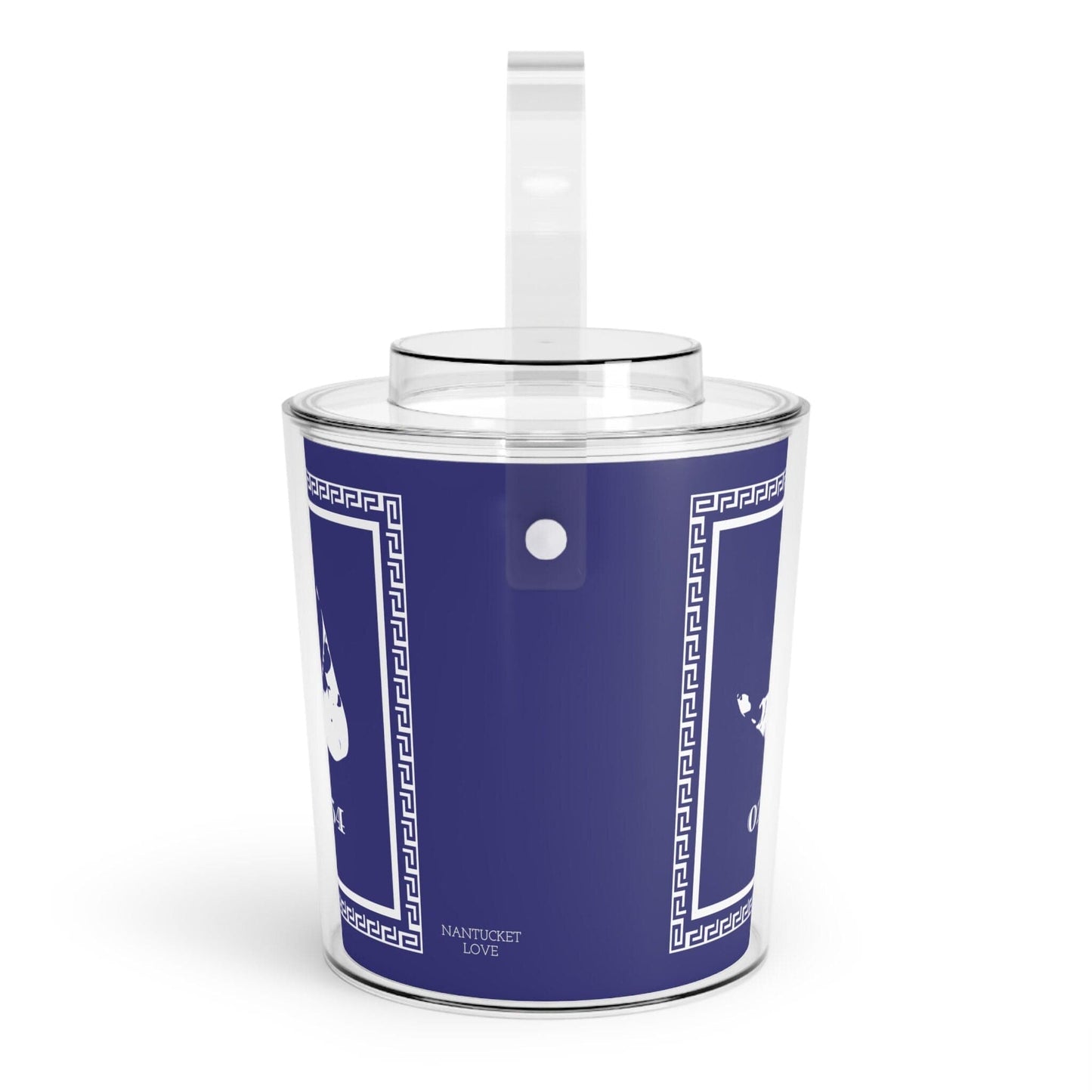 Nantucket Island Acrylic Ice Bucket With Tongs